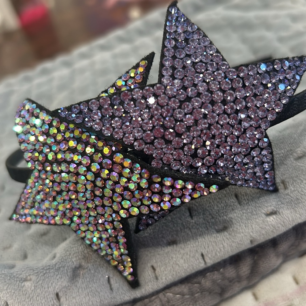 Double Crystal Stars Hair Headband-Boutique-NWT
